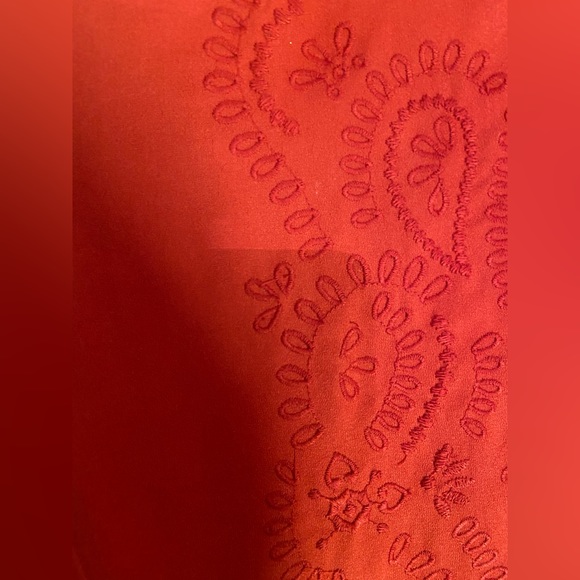 Abercrombie & Fitch Red Embroidered Shift Dress - Rust red (medium) - Picture 5 of 5